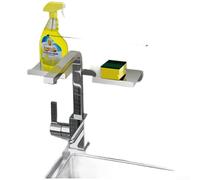 Estante de ducha de aluminio sin taladro, montado en la pared, estante de almacenamiento para espejo de baño, bandeja organizadora de condimentos de cocina con ganchos automáticos, negro o natural (G)