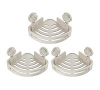 Estante de ducha de esquina - de almacenamiento en ángulo sin taladros | Estante de montaje al vacío con gancho, soporte para carga pesada, baño, Resort, residencia, estudio, albergue, cuidado d