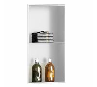 Estante de ducha de pared de acero inoxidable, impermeable y resistente a los arañazos, eficiente para ducha y espacio vital