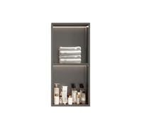 Estante de ducha de pared LED, de acero inoxidable, para baño y cocina, solución de almacenamiento que ahorra espacio, diseño moderno, impermeable y resistente al óxido