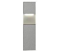Estante de ducha empotrado de acero inoxidable con luz LED, nicho vertical impermeable para almacenamiento de baño