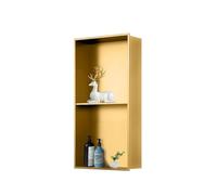 Estante de ducha empotrado de acero inoxidable, doble pared de anclaje de baño nicho para utensilios, diseño de azulejos que mejora la organización del baño