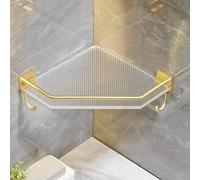 Estante de ducha esquinero, organizador de pared impermeable para baño y cocina, estantes de esquina que ahorran espacio para soluciones de fácil almacenamiento, diseño duradero y elegante
