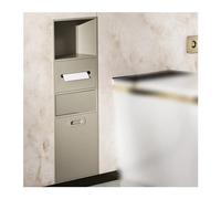 Estante de ducha impermeable de acero inoxidable empotrado para artículos de tocador, champú, papel higiénico y papelera, organizador de alcohol duradero y elegante