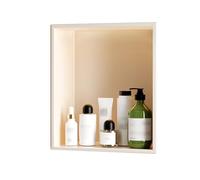 Estante de ducha impermeable de acero inoxidable mate de alta calidad, almacenamiento de pared, no requiere azulejos, ahorra espacio, cubículo de baño (blanco, 320 x 320 x 125 mm) diseño moderno