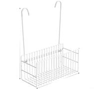 Estante de ducha para baño sin taladrar, resistente al agua, de acero para | Estantería de baño blanca sin taladrar cesta colgante que ahorra espacio para champú ([blanco] 1146#W)