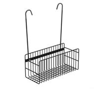 Estante de ducha para baño sin taladrar, resistente al agua, de acero para | Estantería de baño blanca sin taladrar cesta colgante que ahorra espacio para champú ([negro] 1146#H)