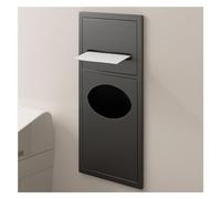 Estante de Ducha Premium Impermeable de Acero Inoxidable con Papelera integrada, Almacenamiento Empotrado para baño Que Ahorra Espacio, 60x28x13,5 cm, Elegante Acabado Negro, Ideal para artí