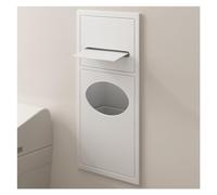 Estante de Ducha Premium Impermeable de Acero Inoxidable con Papelera integrada, Almacenamiento Empotrado para baño Que Ahorra Espacio, 60x28x13,5 cm, Elegante Acabado Negro, Ideal para artí