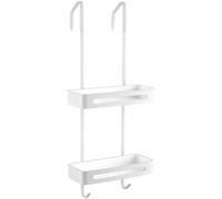 Estante de ducha sobre la puerta, ganchos adhesivos sin taladrar, acero inoxidable 304 resistente al óxido e impermeable, estante de almacenamiento de baño para ducha e inodoro