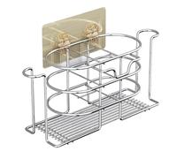 Estante de Ducha Soportes for cepillos de Dientes con Carrito Ducha Acero Inoxidable montados en la Pared/encimera Organizador