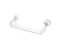 Estante de ducha transparente, pequeño organizador de pared para baño, sin taladrar, ventosa fuerte, plástico Sto Solut para toallas y artículos de tocador