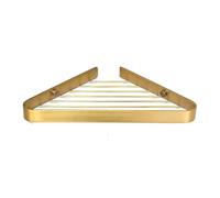 Estante de ducha triangular dorado cepillado para baño, 6 opciones de color, elegante estante de almacenamiento de metal para ducha y baño