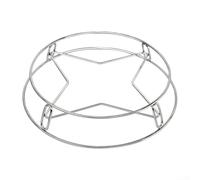 Estante de enfriamiento de acero inoxidable de 20 cm, soporte redondo para horno, freidora de aire, asado al vapor, cesta de verduras, herramienta de cocina, plata (23 x 26 cm (tamaño grande)