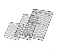 Estante de enfriamiento de acero inoxidable para hornear en la cocina, bandeja sin hornear con distribución uniforme del calor, rejilla de hornear multidimensión para pasteles, galletas, alas de pollo