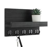 Estante de entrada - Soporte para llaves para pared 24x17x10 cm 500g - Organizador rústico de madera con clasificador de cartas Estante de pared para entrada, llaves, correo, revistas, hogar, B
