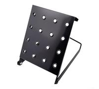 Estante de escalera de aleación de aluminio plegable unidad de almacenamiento plataforma antideslizante para herramientas plantas garaje taller 34,5 x 26,8 x 39 cm (negro)