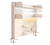 Estante de escritorio con abrazadera para almacenamiento de escritorio, estante de escritorio de oficina para libros, papelería, estantería con clip para dormitorio, oficina en casa