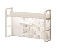 Estante de escritorio de metal para almacenamiento y exhibición, con tablero de clavijas, elegante suministros de oficina, 75 x 25 x 93 cm