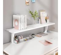 Estante de escritorio escalonado en forma de U para libros y carpetas, ideal para el hogar y la oficina, color blanco, 60 cm, maximiza el espacio y ordena tu espacio de trabajo