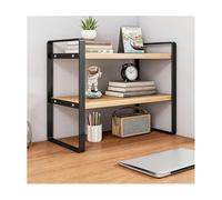 Estante de escritorio multifuncional de doble capa de 50 cm, solución de almacenamiento de escritorio y oficina, fácil de instalar para el hogar y la oficina, ordena tu espacio de trabajo sin esfuerzo