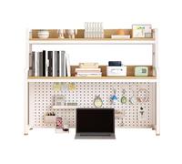 Estante de escritorio que ahorra espacio, estante de mesa de oficina de 107 cm de altura con compartimentos abiertos para organización del hogar y soluciones eficientes de espacio de trabajo