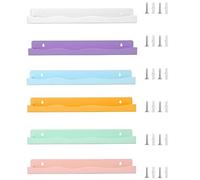 Estante de esmalte de uñas, 6 piezas flotantes acrílicas, soporte organizador de esmalte de uñas para montaje en pared, para dormitorios, guardería, apartamentos, peluquerías, tiendas minoristas, sala