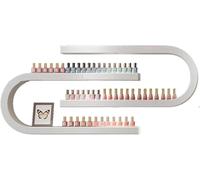 Estante de Esmalte de Uñas, Estante de almacenamiento de Perfume de aceite esencial en forma de U de hierro de 2 niveles, organizador colgante multifuncional, soporte de Perfume for tienda de uñas(Whi