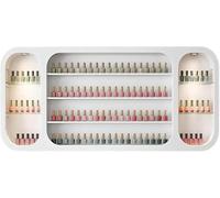 Estante de Esmalte de Uñas, Estantes flotantes de madera, estante de exhibición montado en la pared for almacenamiento de aceites esenciales de salón de belleza(1 count (Pack of 1))