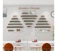 Estante de Esmalte de Uñas para Pared, Estante organizador montado en la pared, soporte de almacenamiento de pintura for cosméticos, soporte de exhibición de Perfume for lápiz labial de aceite esencia