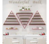 Estante de Esmalte de Uñas para Pared, Estante organizador montado en la pared, soporte de almacenamiento de pintura for cosméticos, soporte de exhibición de Perfume for lápiz labial de aceite esencia