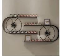 Estante de Esmalte de Uñas para Pared, Estantes de almacenamiento de esmalte de uñas en forma de U, paquete de 2 organizadores de cosméticos montados en la pared de Metal, soporte de exhibición de par