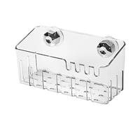 Estante de esponja para discos, cesta de succión, cesta para fregadero de 7,48 pulgadas, soporte de jabón con ventilación ABS, sin taladro, sin taladro, para pared, herramientas de limpieza