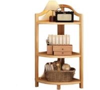 Estante de esquina. Este cobertizo de almacenamiento para interiores mesa de flores de gran capacidad multiusos marco decorativo de bambú alto simple cobertizo balcón estante multiusos en forma de