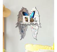 Estante de esquina montado en la pared, estante de esquina de mariposa montado en la pared, estante de esquina vintage con alas de ángel, alas de corazón, estantes de esquina flotantes de madera,