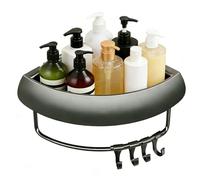 Estante de Esquina para Baño | Organizador Triangular Sin Taladrar Con Ganchos Antióxido,Estantes De Esquina Para Pared - Para Casa Baño Bañera Residencia Pared Toallas Jabón Encimera De Baldosa