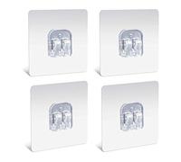 Estante de esquina para ducha, adhesivo con ganchos para estante de ducha, cesta de baño, compatible con OrimadeHa, piR, Yunke, PNNP, HENA, Oriware, OWAY, CHRERNA Digits (plateado, 4 unidades)