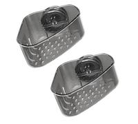 Estante de esquinas con montaje de succión para esponjas, jabón, herramienta para lavar platos, materiales ABS, organizadores de mostrador de cocina para baño, soporte para esponja y con ventosa