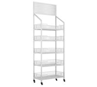 Estante de exhibición con ruedas, carrito de aperitivos de varios niveles para cine en casa y organización de tiendas