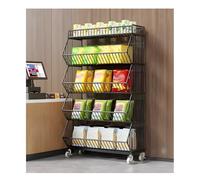 Estante de exhibición con ruedas para almacenamiento en tiendas, carrito de cocina, soporte de concesión, despensa del hogar