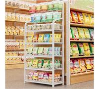 Estante de exhibición de 3 niveles con gancho de alambre de metal para aperitivos, dulces, frutas y verduras, cesta colgante para grandes tiendas minoristas (89 x 27 x 50 pulgadas)