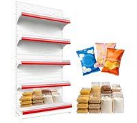 Estante de exhibición de 5 niveles, estante de almacenamiento resistente para supermercados, tiendas de conveniencia, comestibles, suministros de oficina, tiendas de licores, 195 cm de alto