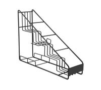 Estante de exhibición de alambre para 4 botellas/estante para jarabe Monin Café