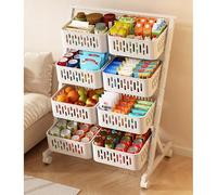 Estante de exhibición de aperitivos con ruedas, carrito de metal portátil para alimentos, frutas y verduras, organizador ideal para puestos de concesión y eventos, solución de almacenamiento móvil con