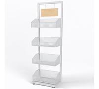 Estante de exhibición de aperitivos, estante de almacenamiento de patatas de metal con ruedas, carrito de patatas al por menor para supermercados y cocinas domésticas, organizador de dulces