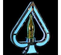 Estante de exhibición de Botellas de Licor Ace of Spades con luz LED, presentador de Botellas VIP de champán, bengalas de Botellas, Soportes de exhibición de Botellas de champán con luz LED Blue