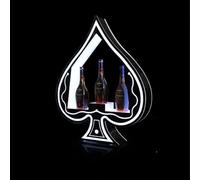 Estante de exhibición de botellas de licor con luz LED, presentador de botellas de champán Ace of Spades, bengalas de botellas, soportes de exhibición de botellas de champán, para bar, hotel,