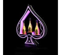 Estante de exhibición de botellas de licor con luz LED, presentador de botellas de champán Ace of Spades VIP, bengalas de botellas, soportes de exhibición de botellas de champán, para bar, hotel,