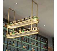 Estante de exhibición de botellas de licor, estante flotante de almacenamiento de vino para sala de estar, unidad de bar con copa colgante y soporte para copas de vino, estilo industrial,