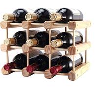 Estante de exhibición de botellas de vino de madera para mostradores independientes, soporte para vino, decoración interior, diseño minimalista moderno para los amantes del vino (tamaño: 10 botellas)